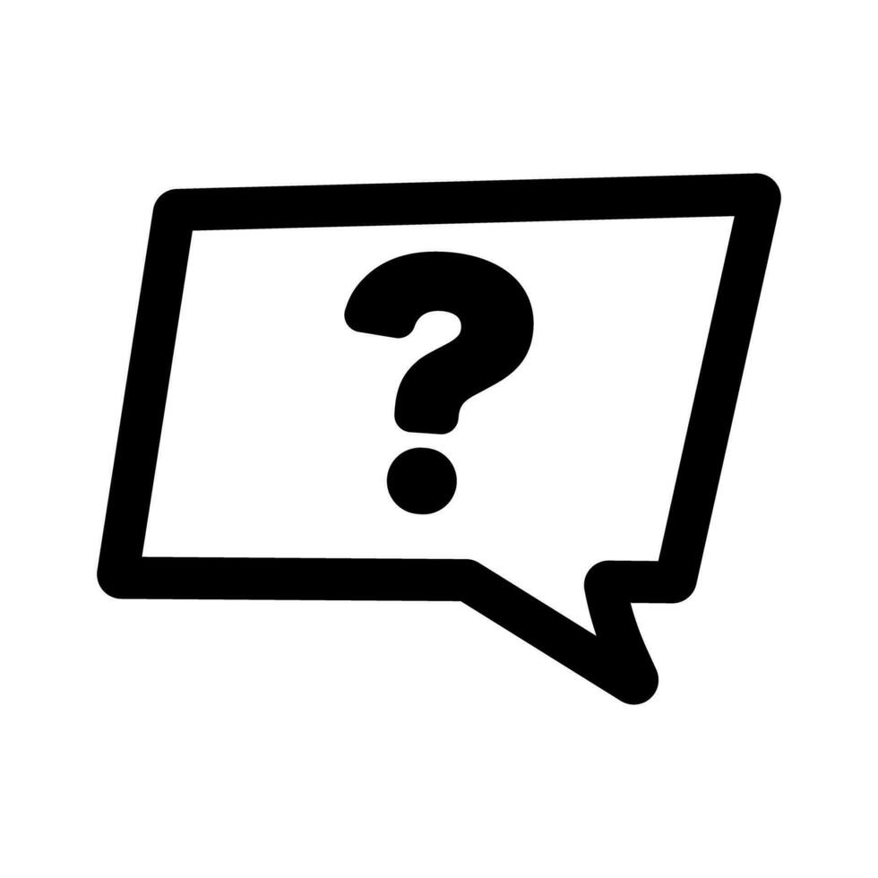 Question mark speech balloon icon. Vector. vector