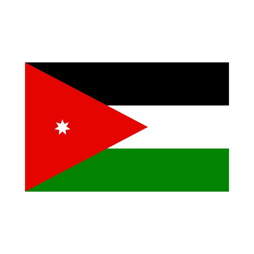 Jordanian flag. Flag of Jordan. Vector. vector