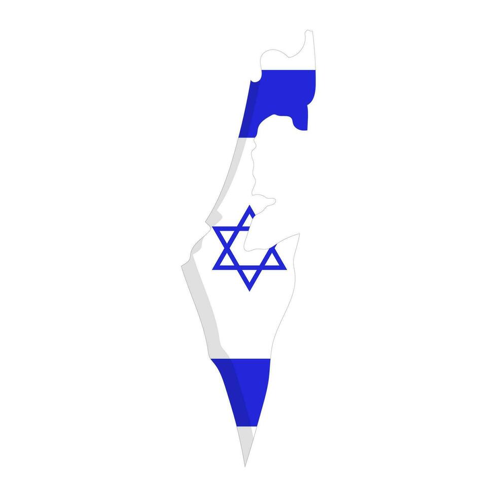 Israel flag map icon. Vector. vector