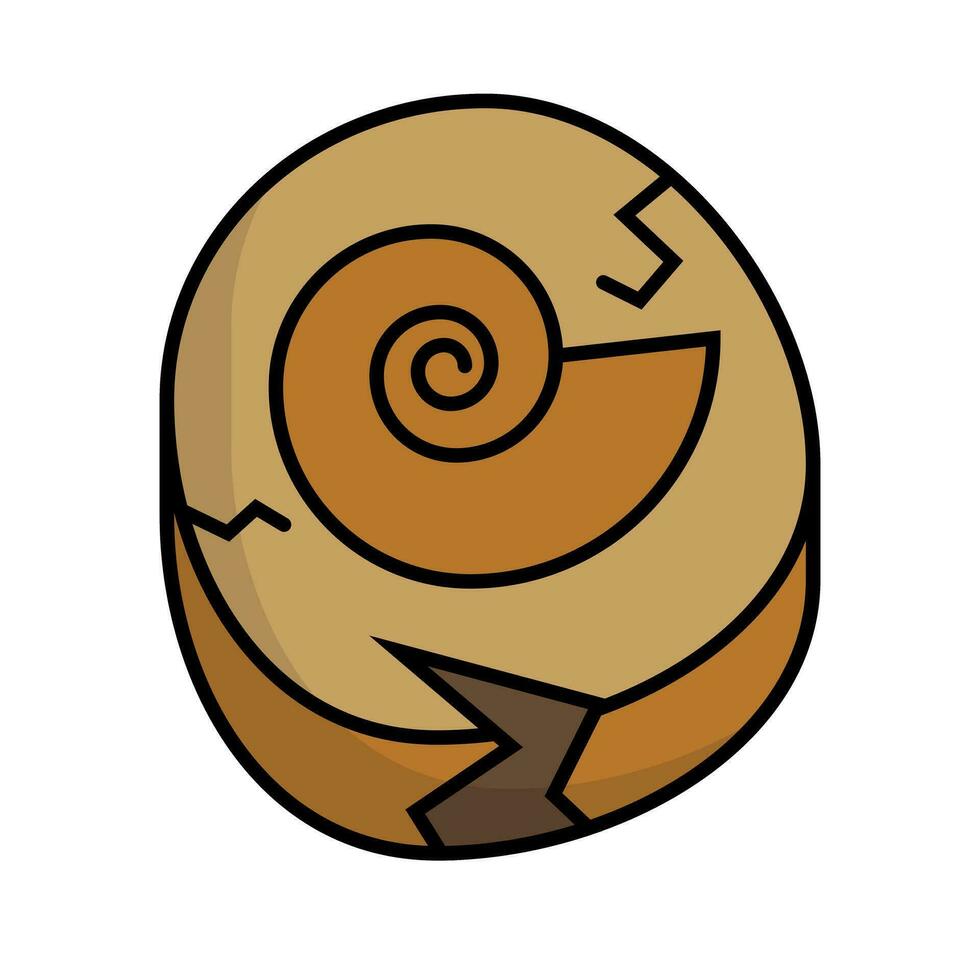 Flat design fossil icon. Vector. vector