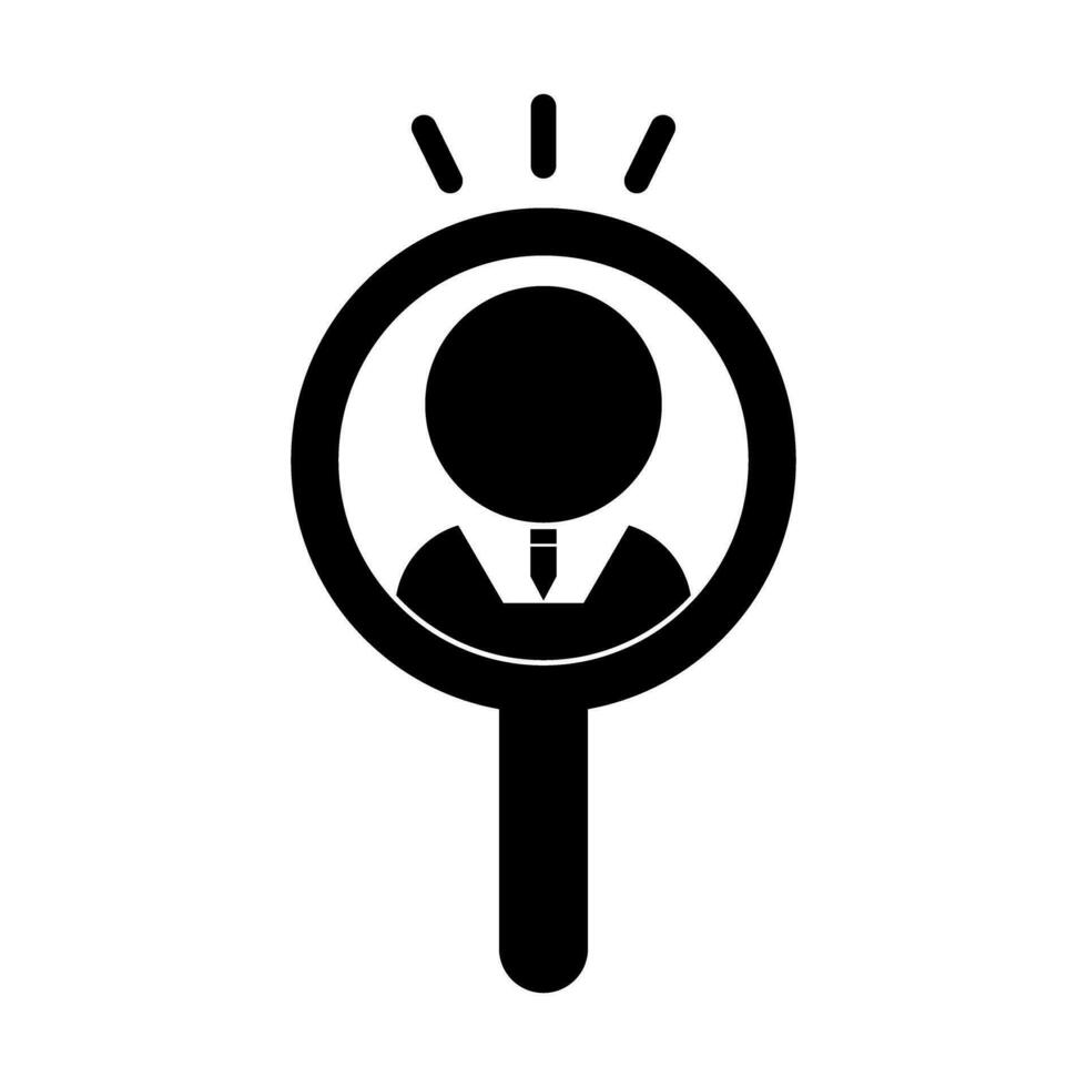 Recruitment icon. Search for human resources for hire. Vector. vector