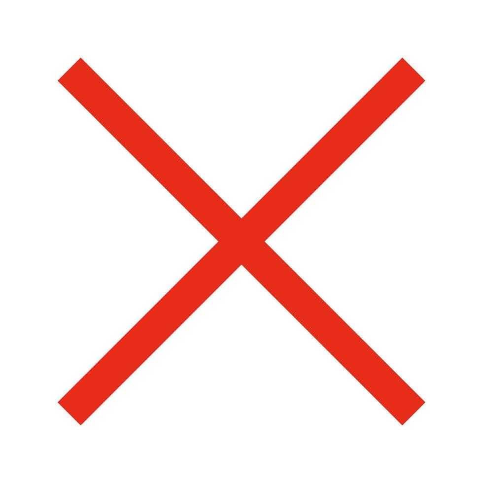 Red cross mark icon. Incorrect sign. Vector. vector