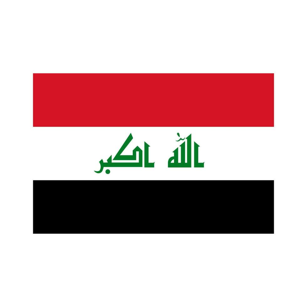 Simple Iraqi flag icon. Vector. vector