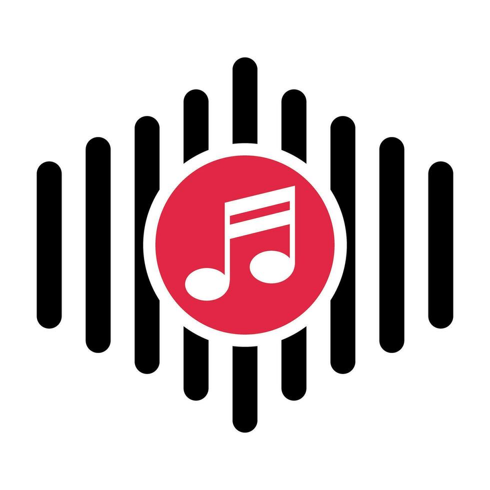 música icono. sonido. audio. vector. vector