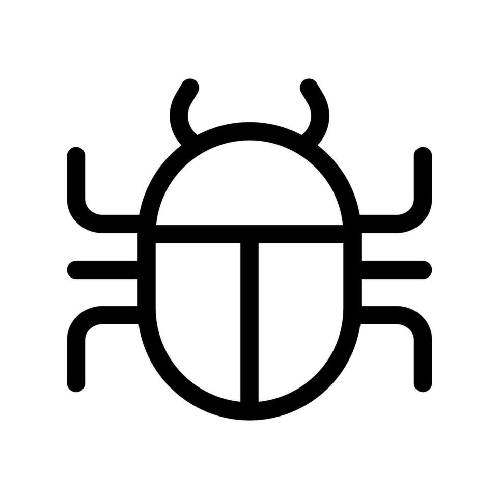 Simple bug icon. Insect. Vector. vector