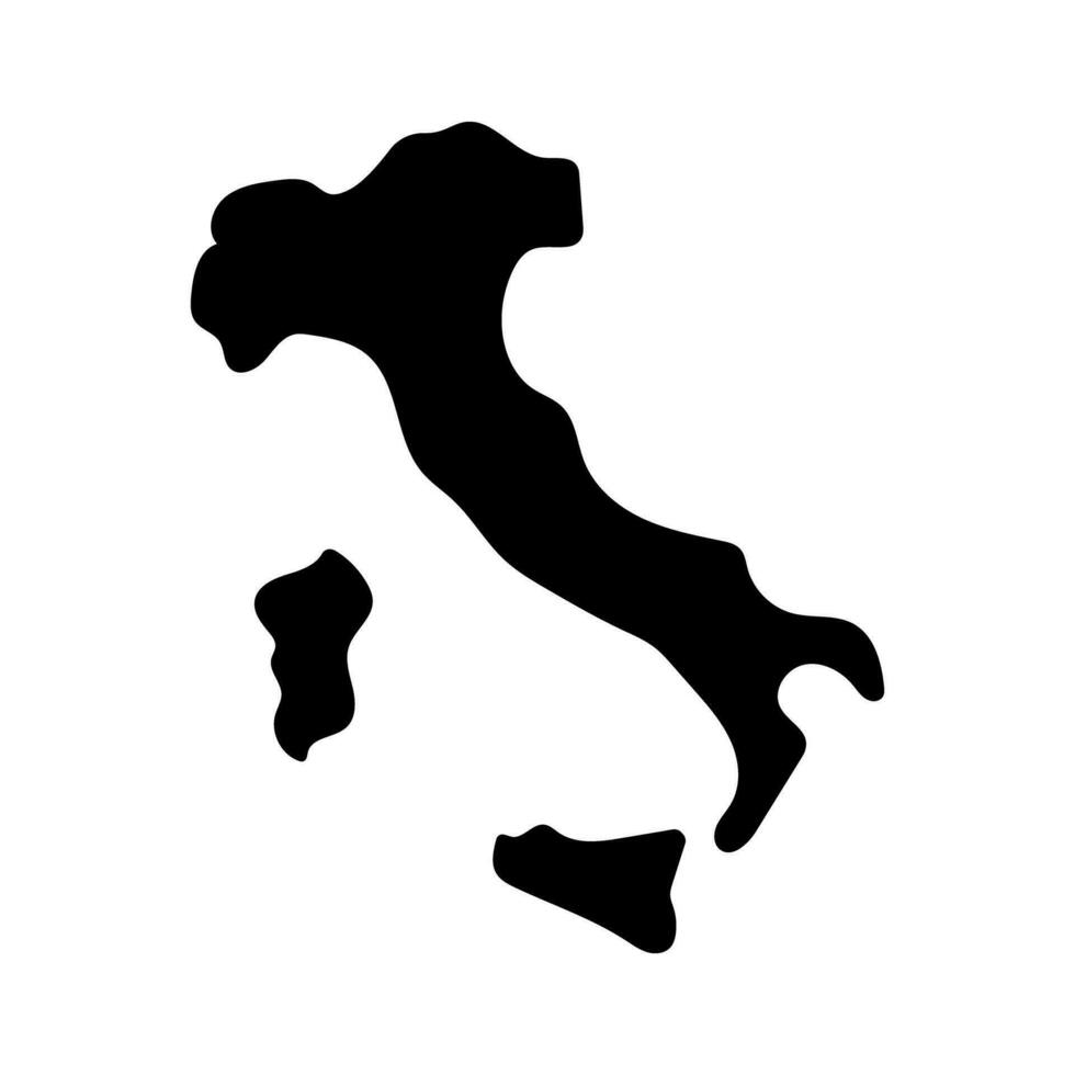 Italy map silhouette icon. Vector. vector