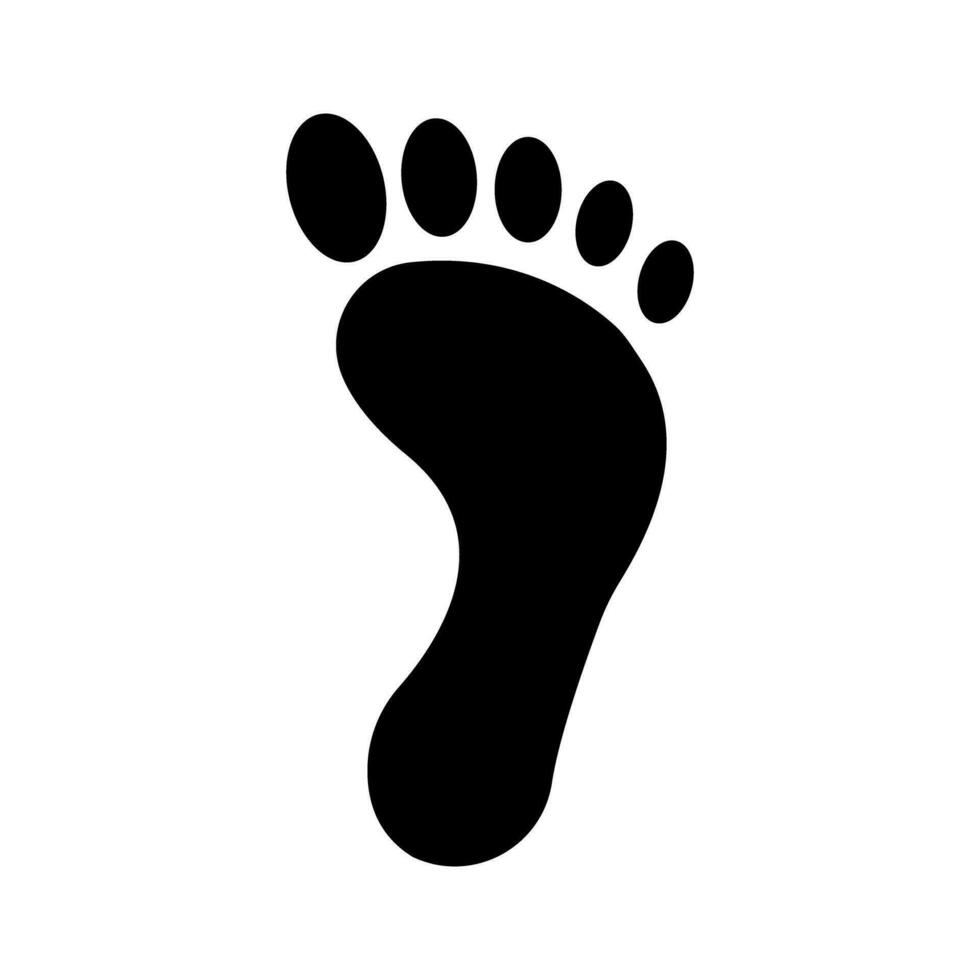 Human foot silhouette icon. Vector. vector