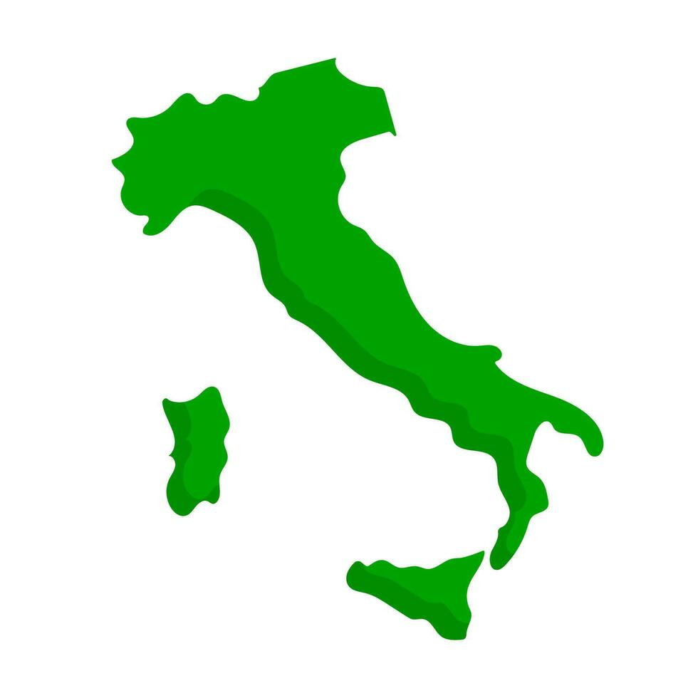 Flat design Italian map icon. Vector. vector