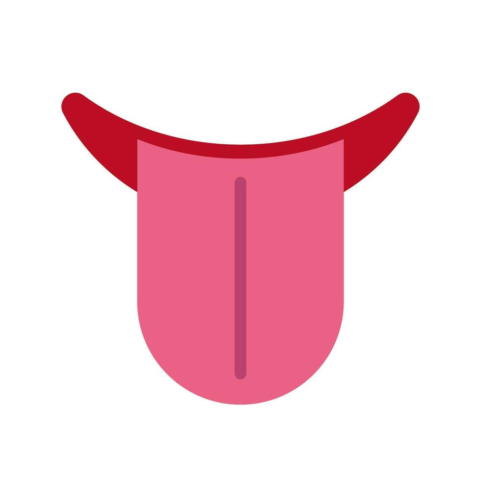 Flat design sticking out tongue icon. Vector. vector