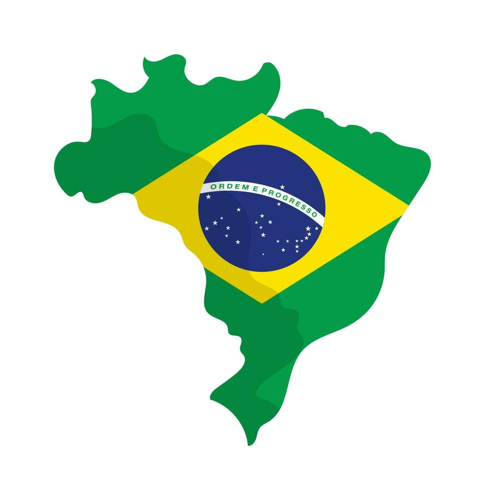 Brazilian flag map icon. Vector. vector