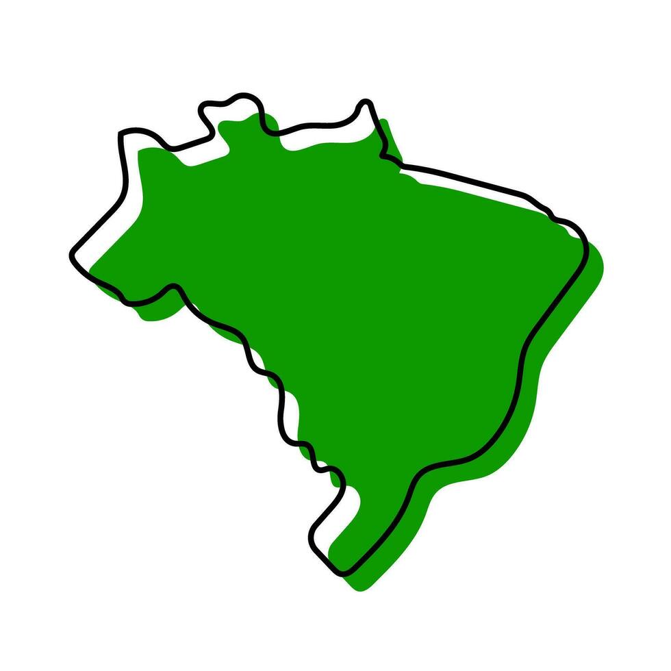 Modern Brazilian map icon. Vector. vector