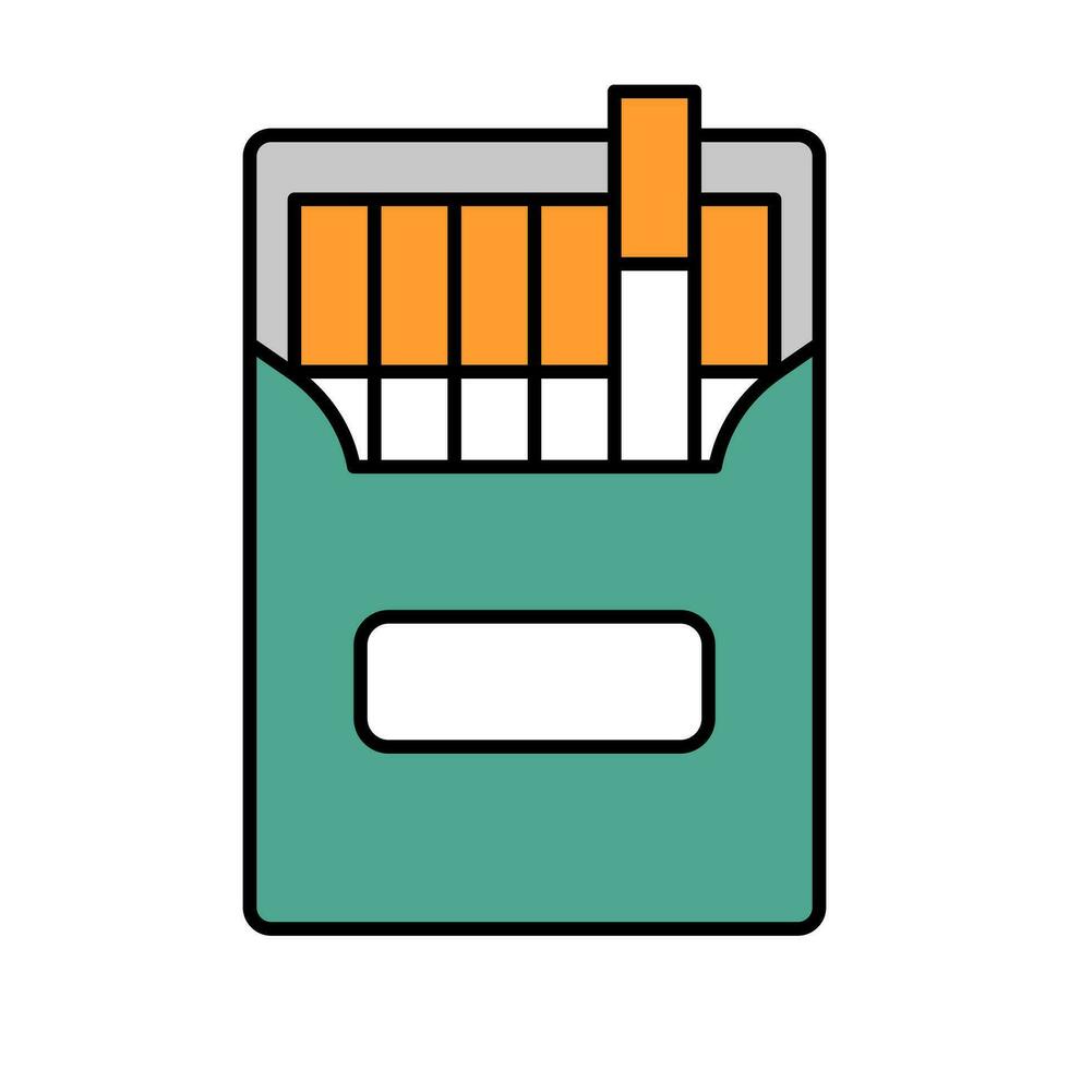 Cigarette case and cigarettes icon. Vector. vector