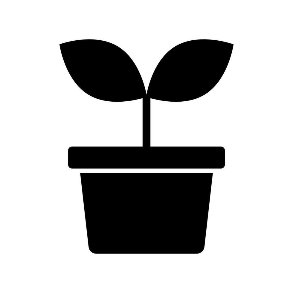 Potted plant silhouette icon. Plant icon. Vector. vector