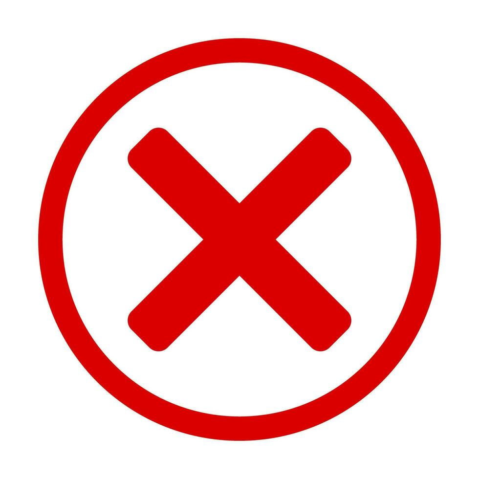 Cross mark button icon. Close button. Ban. Vector. vector