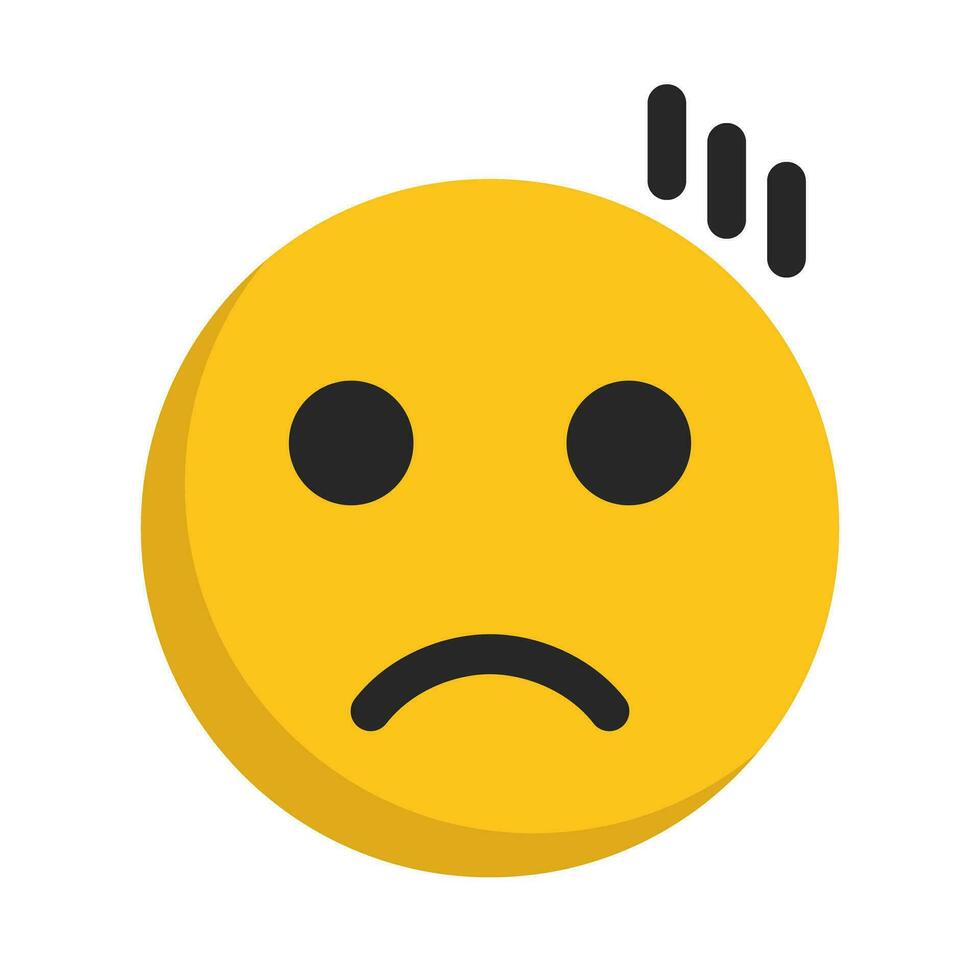 Depressed face icon. Depression. Vector. vector