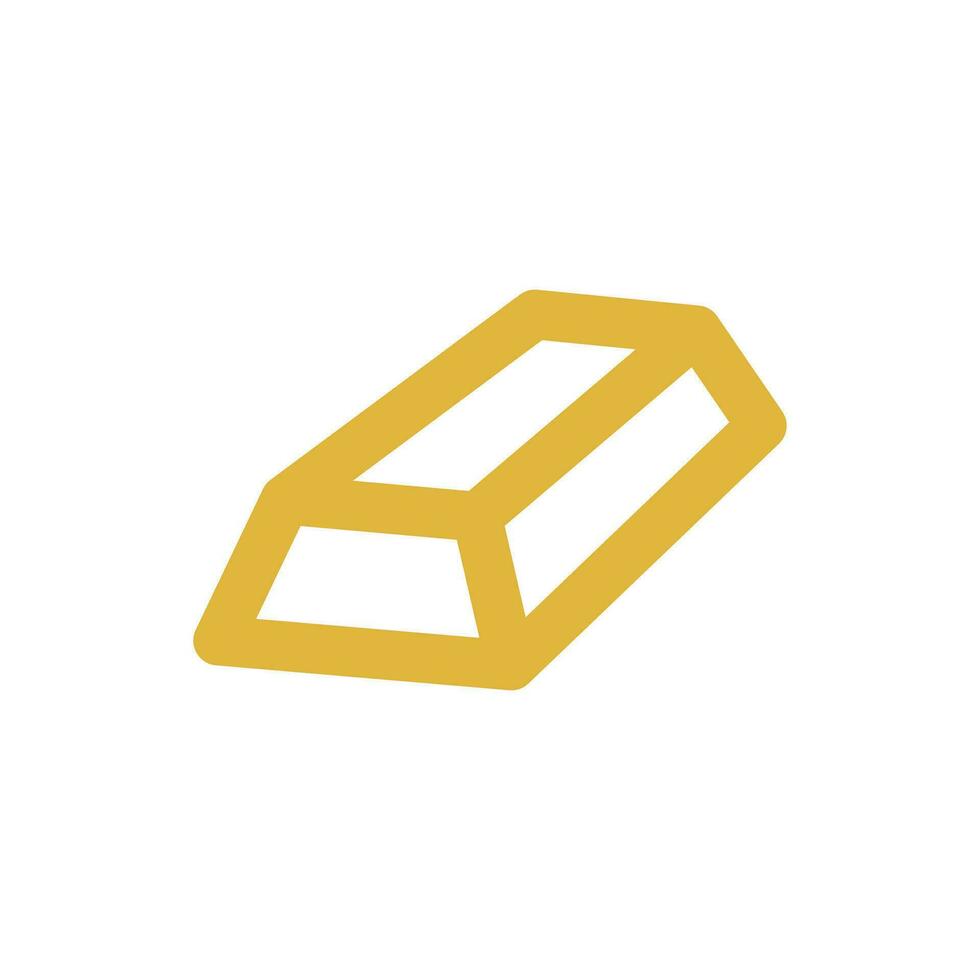 Gold ingot icon. Gold bar icon. Vector. vector