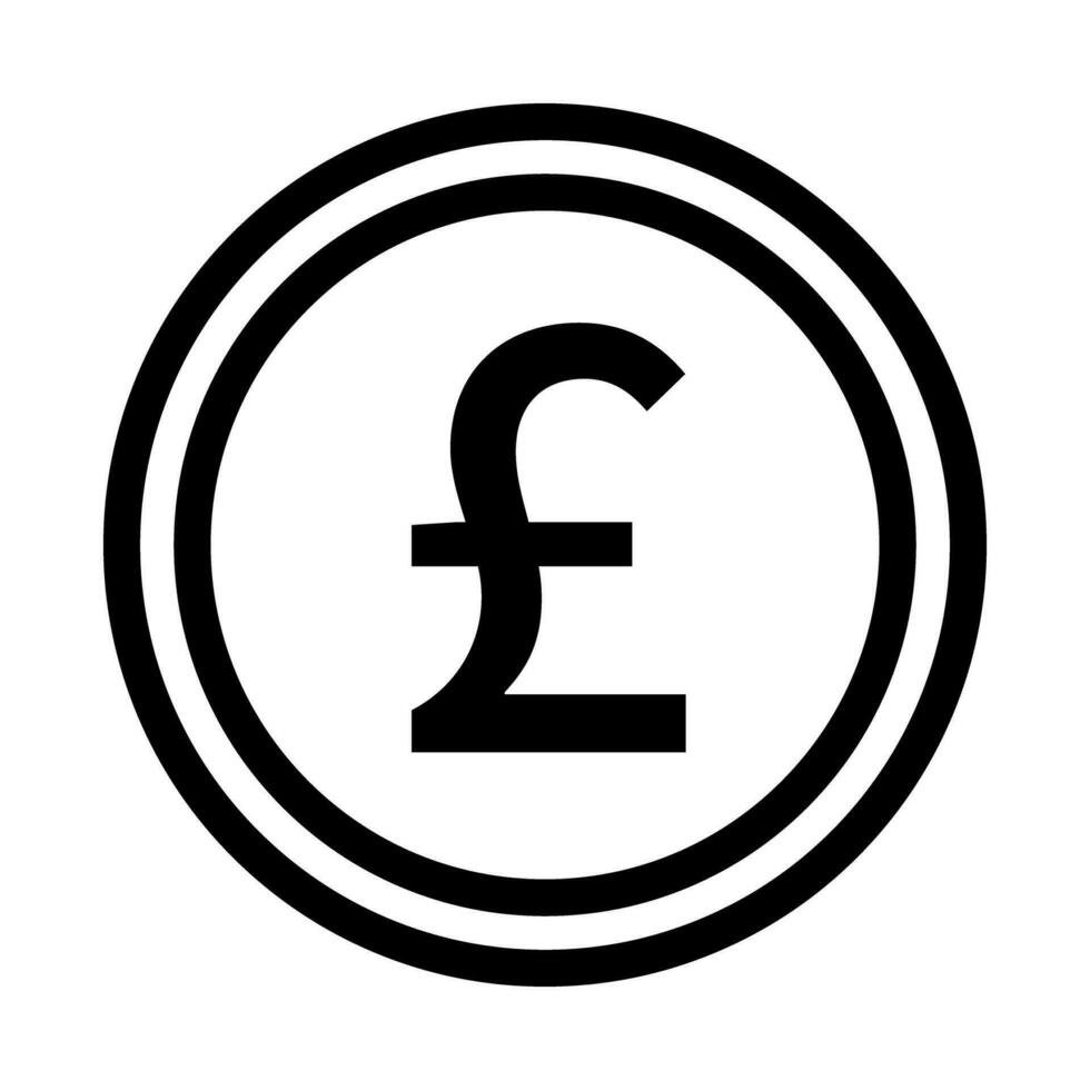 Simple pound sterling icon. Vector. vector