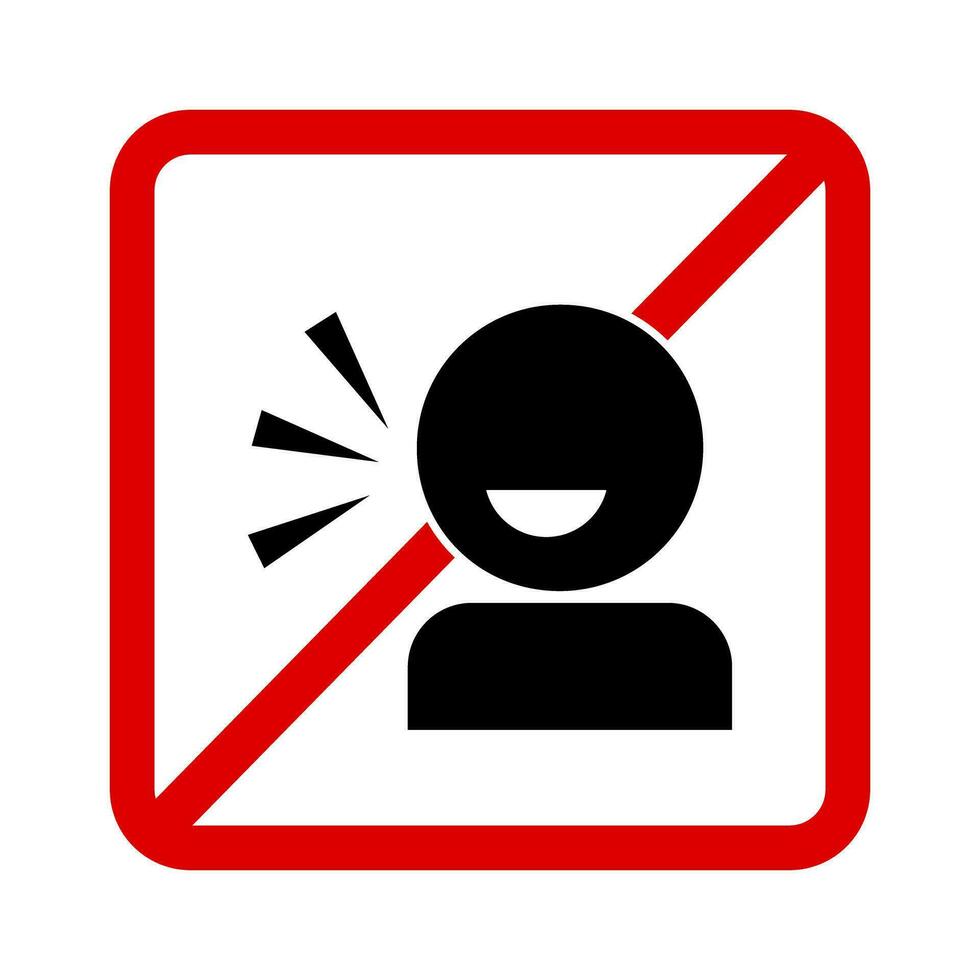 No Conversation Sign. Do not speak loudly. Vector. vector