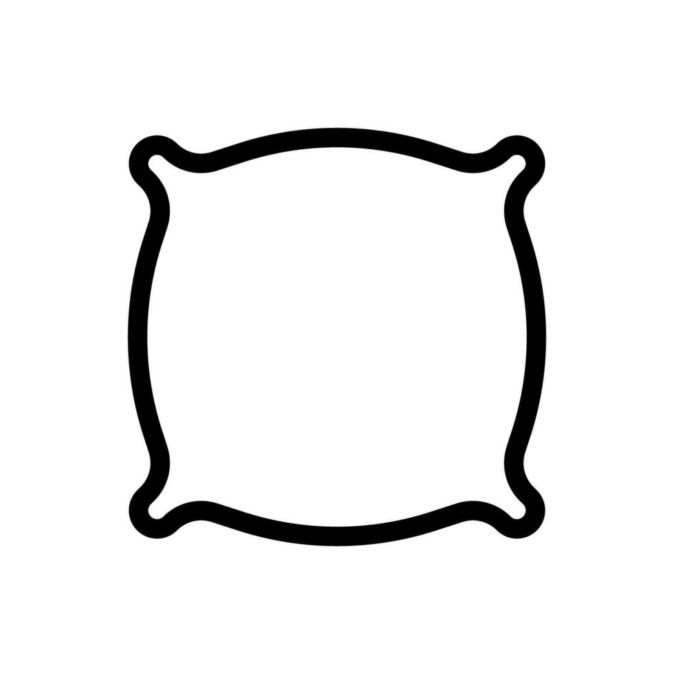 Simple fluffy cushion icon. Vector. vector