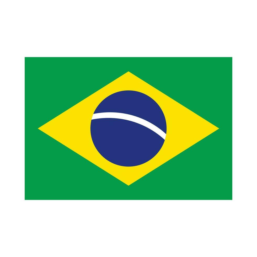 Simple Brazilian flag icon. Vector. vector