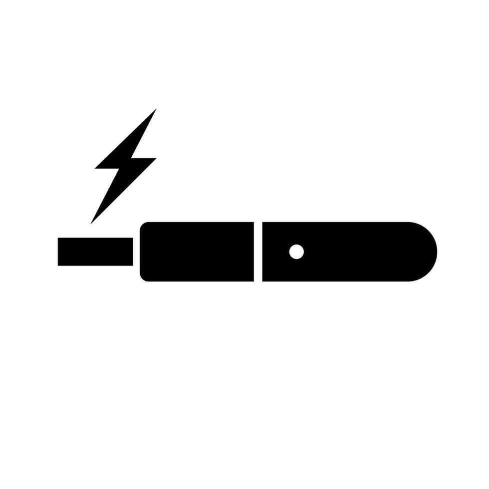 Electronic cigarette silhouette icon. Vaping. Vector. vector