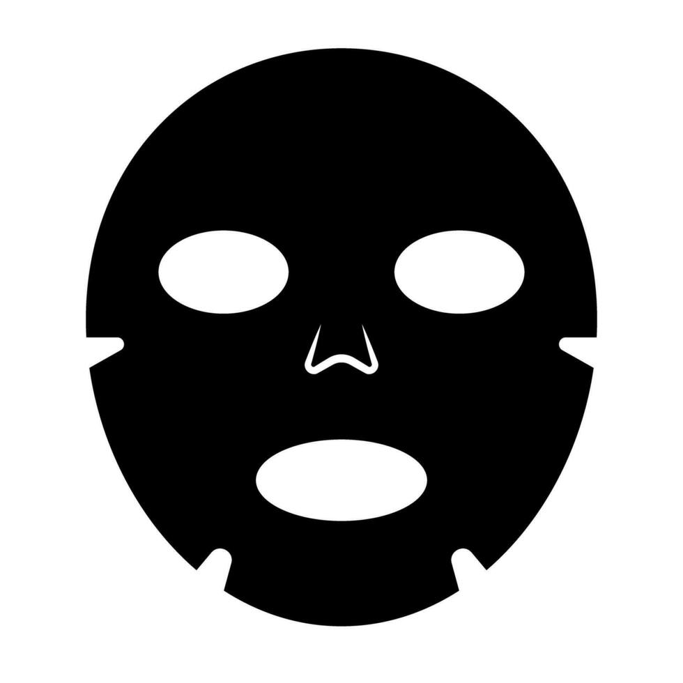 facial máscara silueta icono. piel cuidado. vector. vector