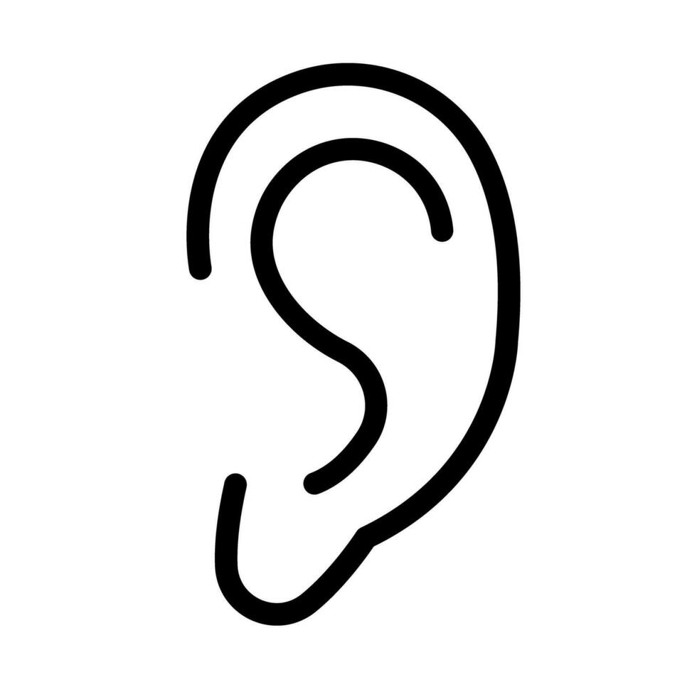 Ear icon. Hearing. Listening. Vector. vector