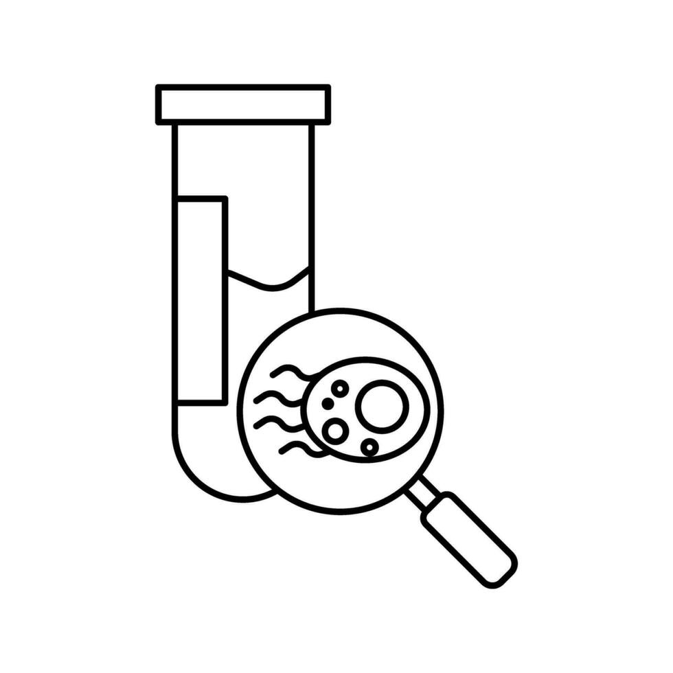 illustration of biological sample containing bacteria icon vector