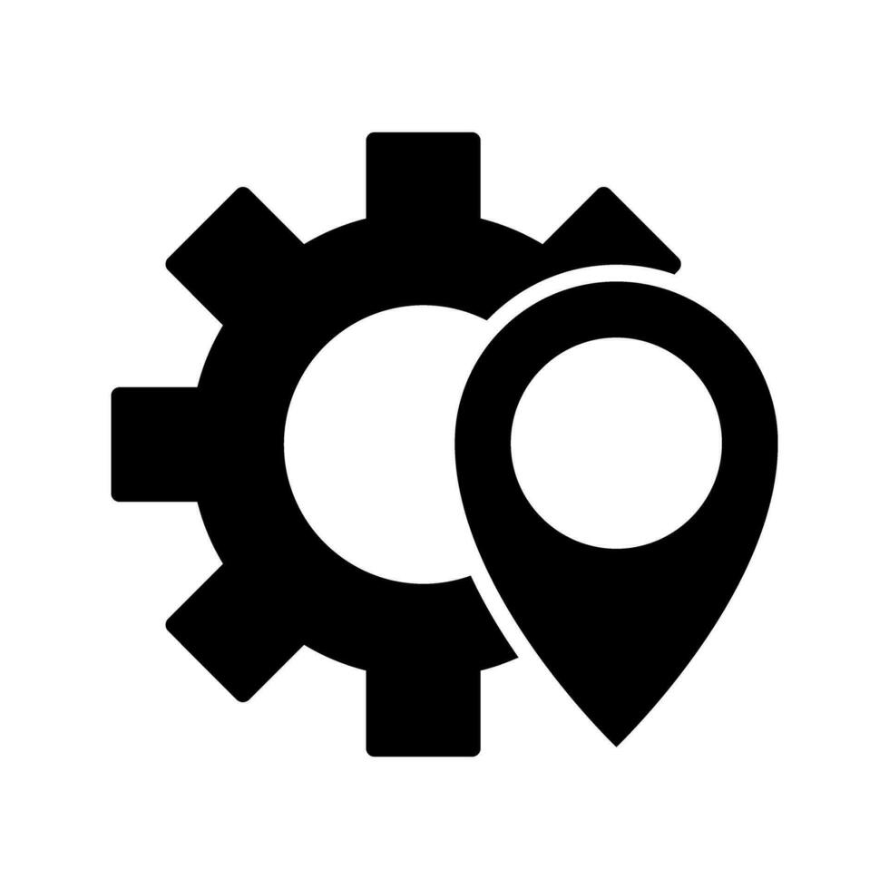 location settings icon vector