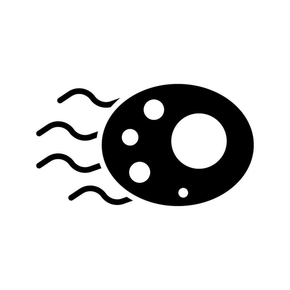 bacteria with flagella icon vector