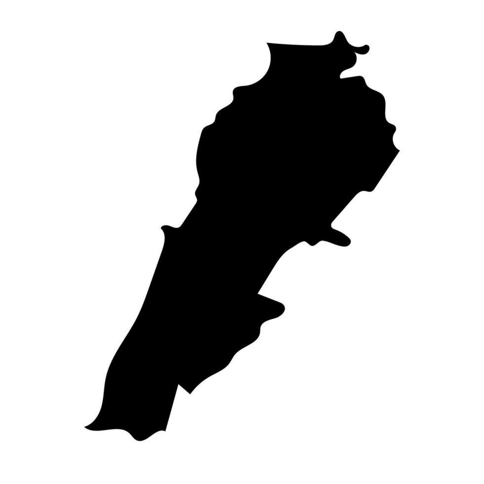 Líbano mapa silueta icono. vector. vector