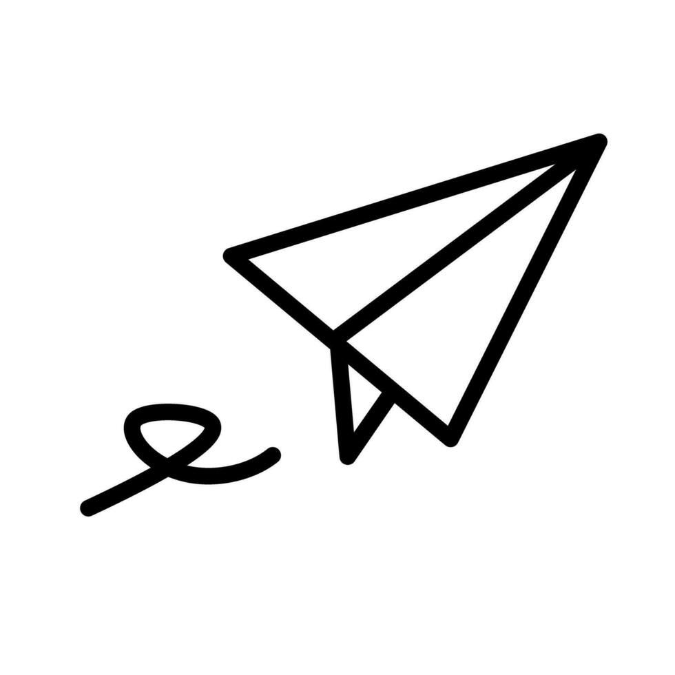 papel avión icono mientras enviando correo. enviando mensaje. vector. vector