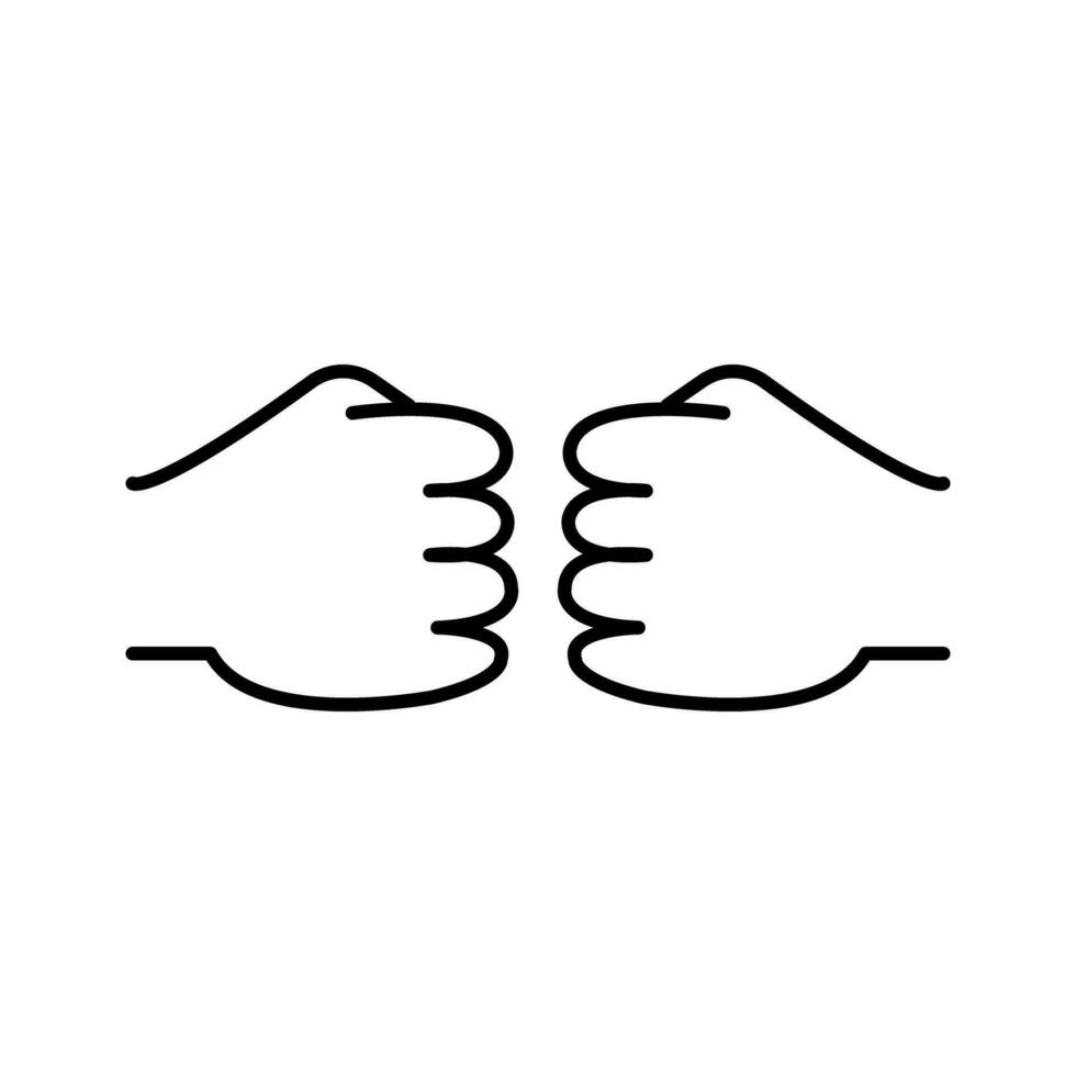 Fist Bump icon. Simple fist to fist icon. Vector. vector