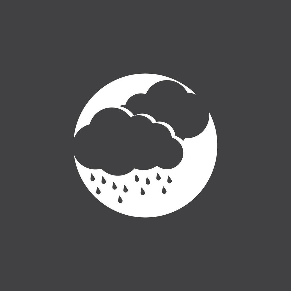 Rain icon and symbol vector template illustration