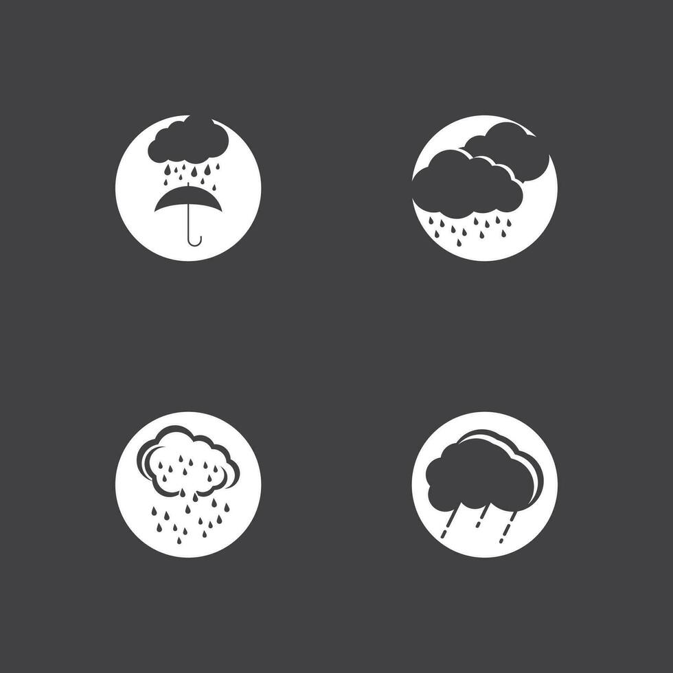 Rain icon and symbol vector template illustration