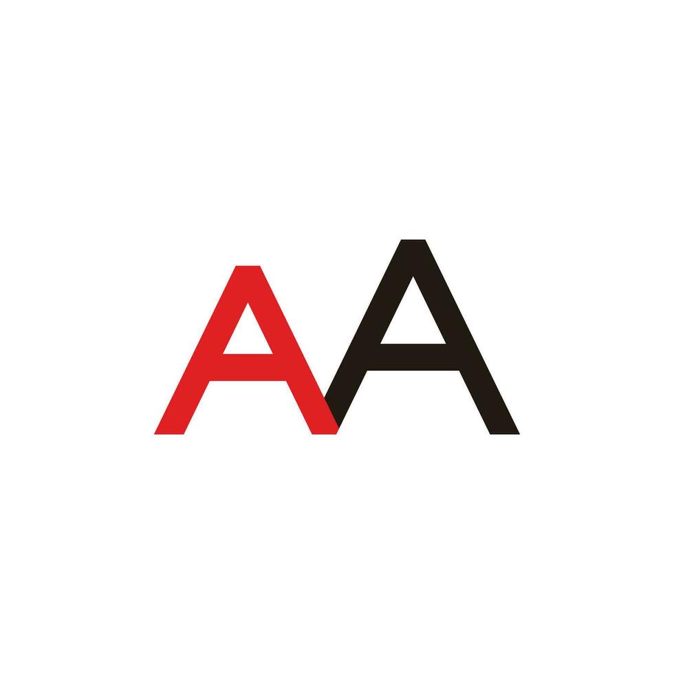 letter a alpha shadow simple font logo vector