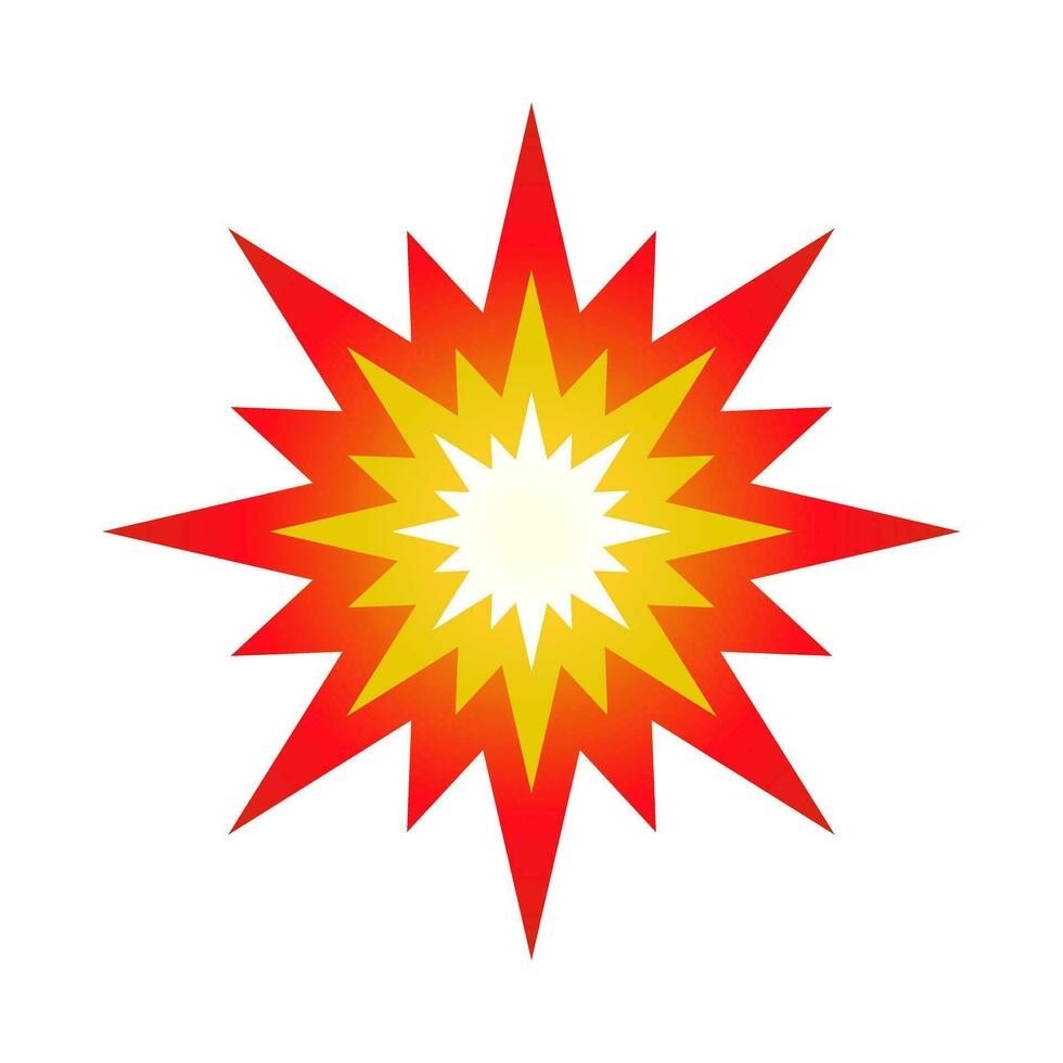 Explosion icon. Effect of impact and damage. Vector. vector