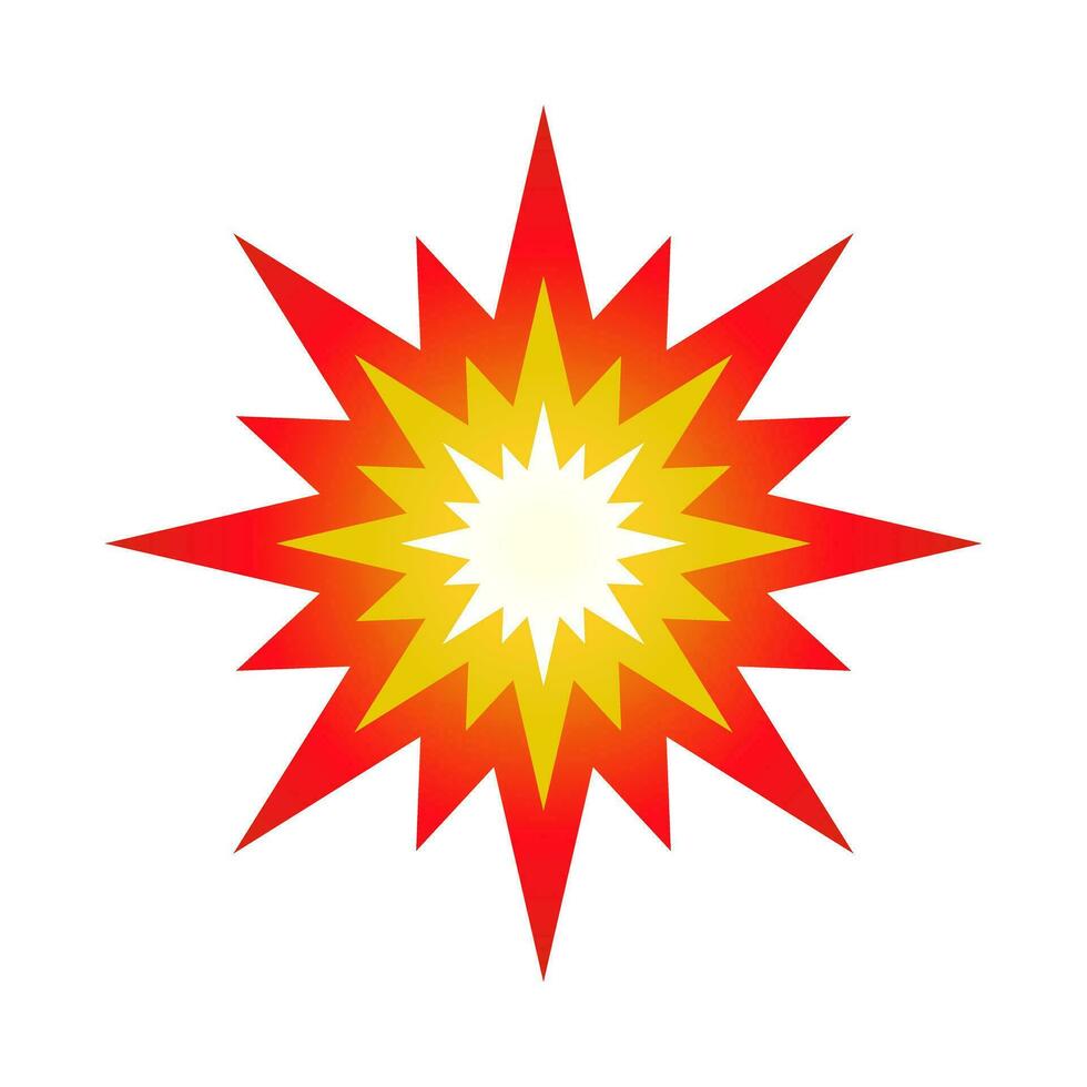 explosión icono. efecto de impacto y daño. vector. vector