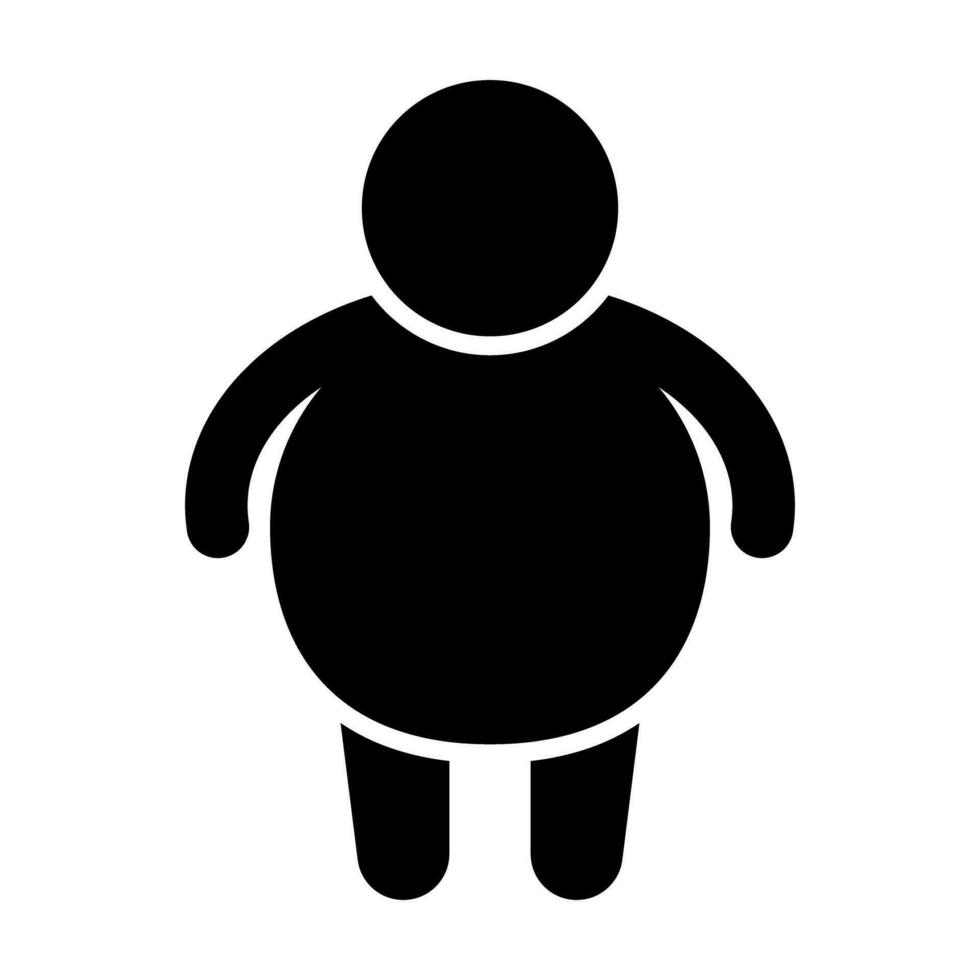 gordito persona. grasa persona. vector. vector