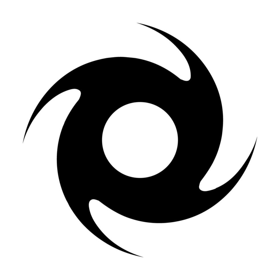 Simple typhoon icon. Hurricane silhouette icon. Vector. vector