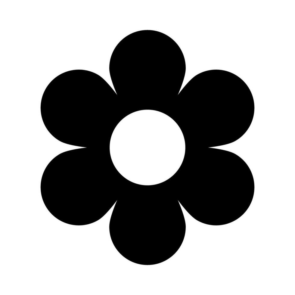 Flower silhouette icon. Bloom. Vector. vector