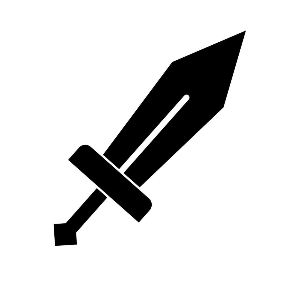 espada silueta icono. arma. ataque. vector. vector