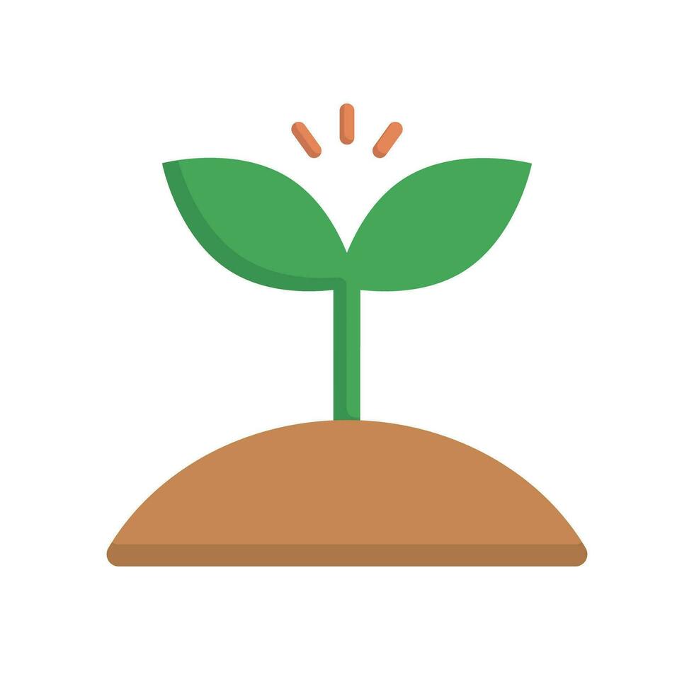 Sprout growing from the soil icon. Germination icon. Vector. vector