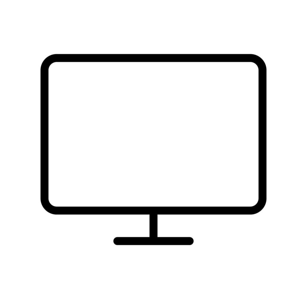 Desktop PC icon with copy space. Vector. vector