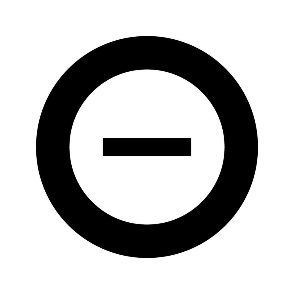 Round minus sign icon. Vector. vector
