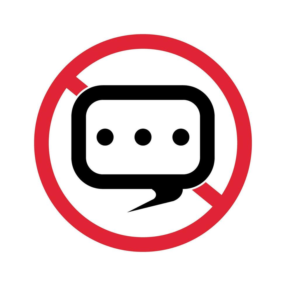 Conversation prohibited icon. Conversation strictly prohibited. Vector. vector