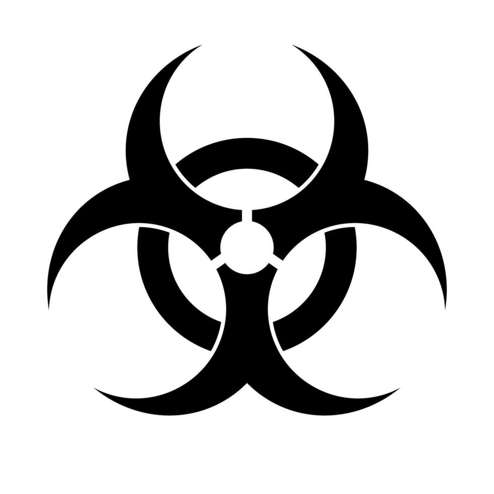 Biohazard silhouette icon. Biological hazard. Vector. vector