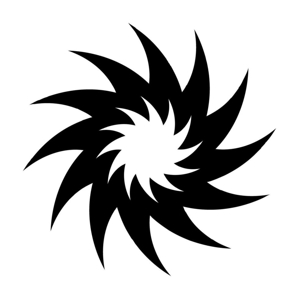 Violent typhoon silhouette icon. Vector. vector