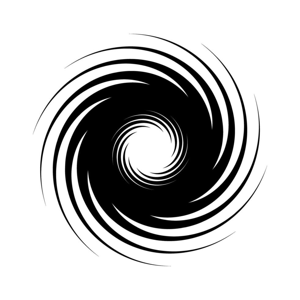 Powerful rotating typhoon silhouette icon. Vector. vector