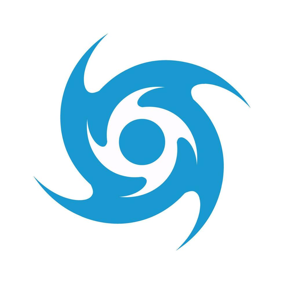 Blue typhoon icon. Hurricane or cyclone icon. Vector. vector